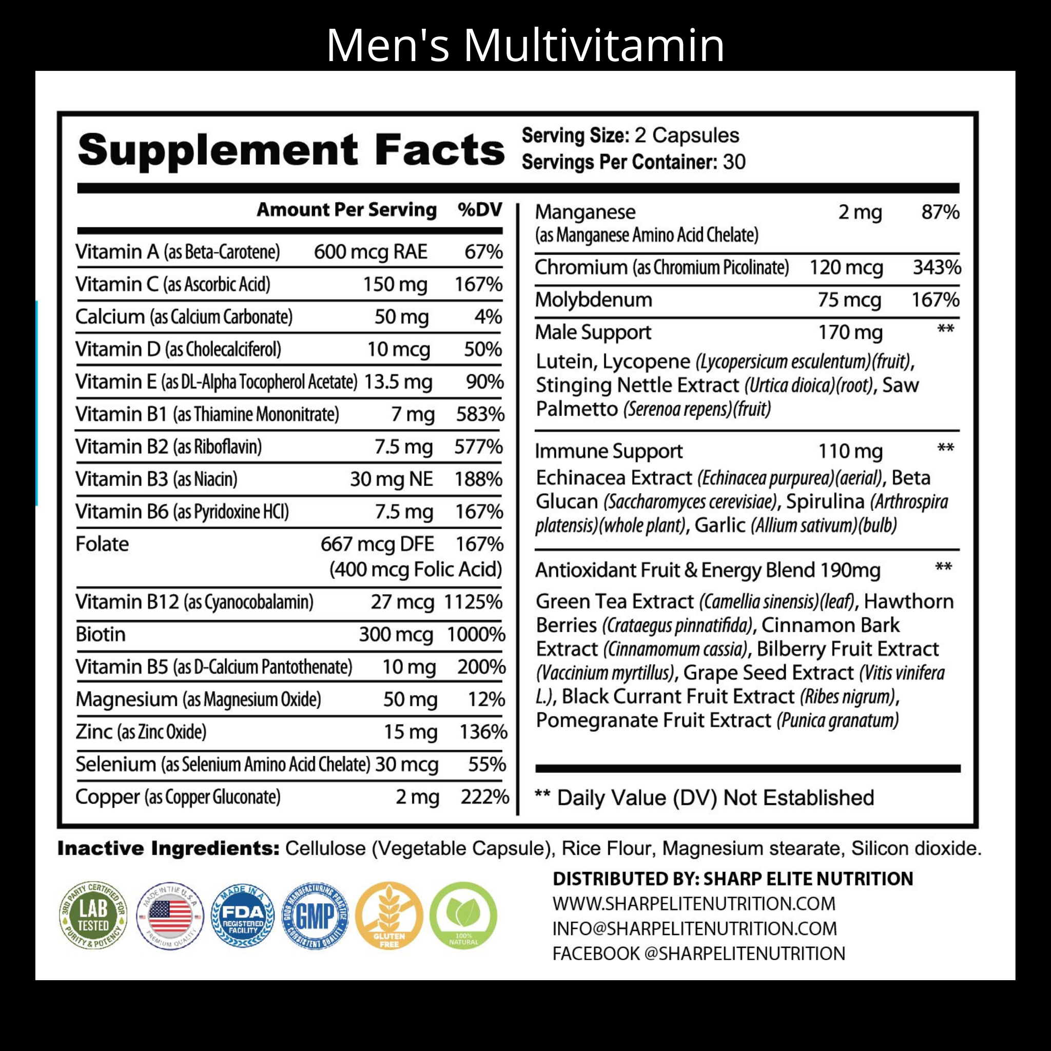 Vita Sharp Advanced Multivitamin - Men's