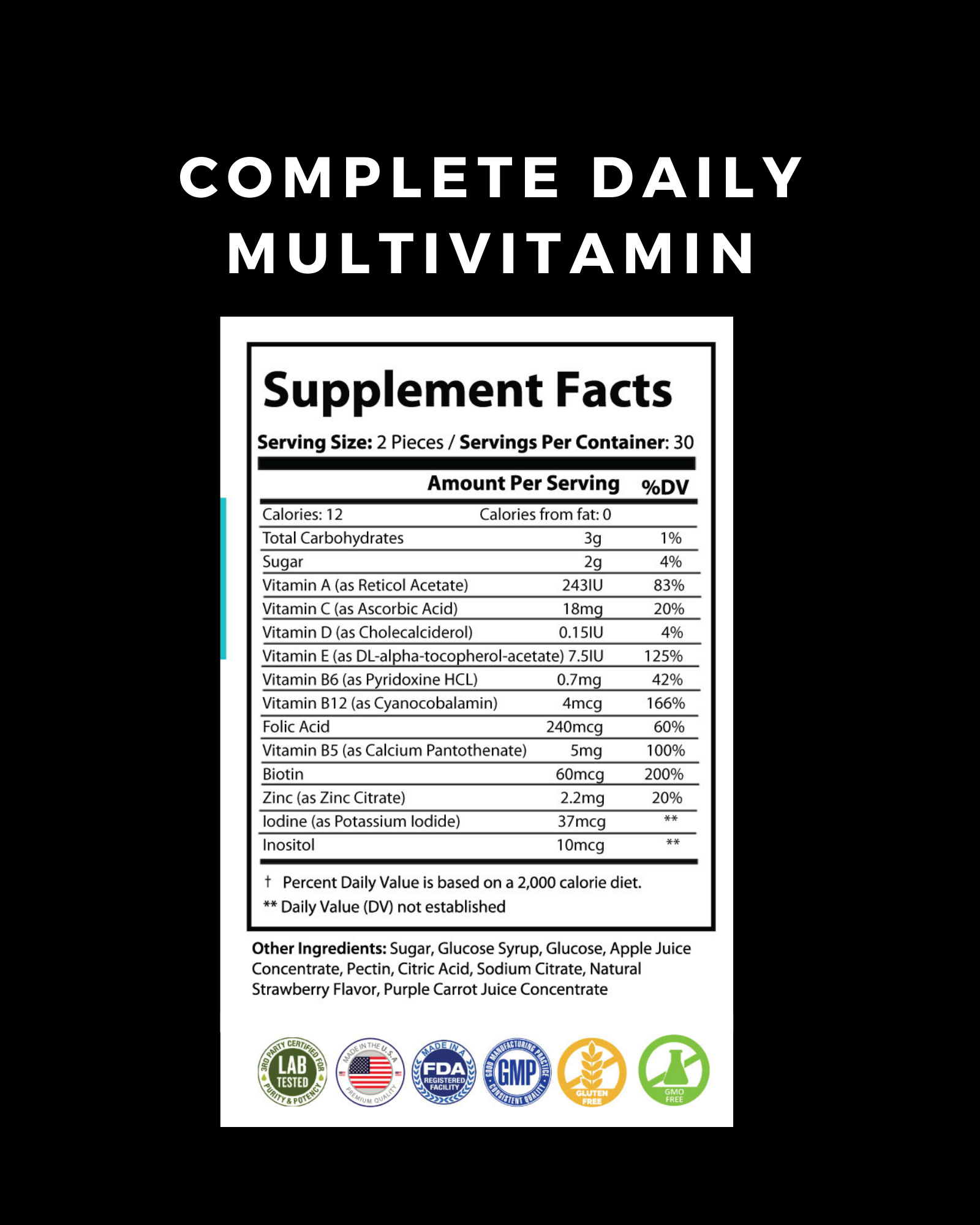 Vita Sharp Complete Daily Multivitamin Gummies