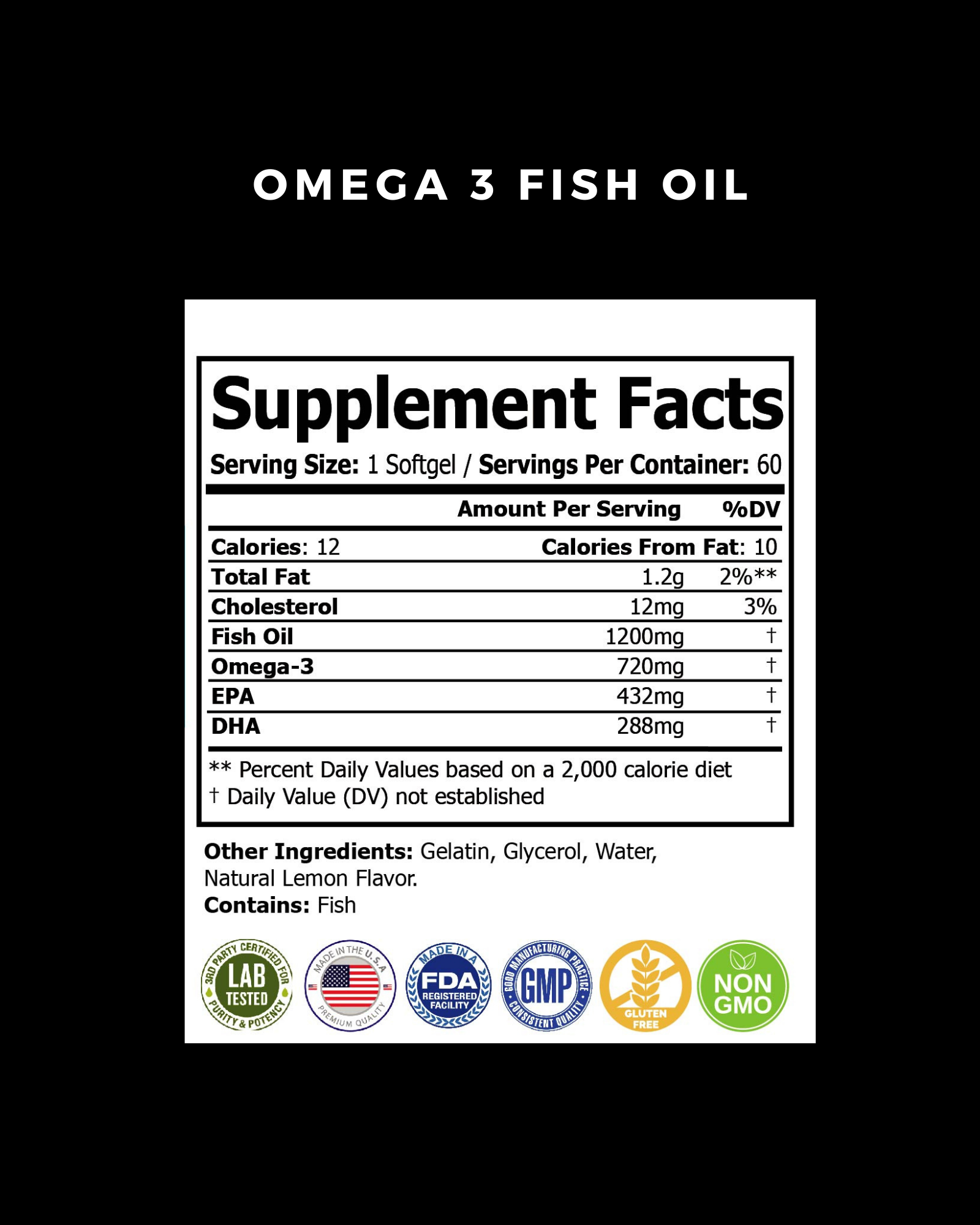 Vita Sharp Omega 3 Fish Oil